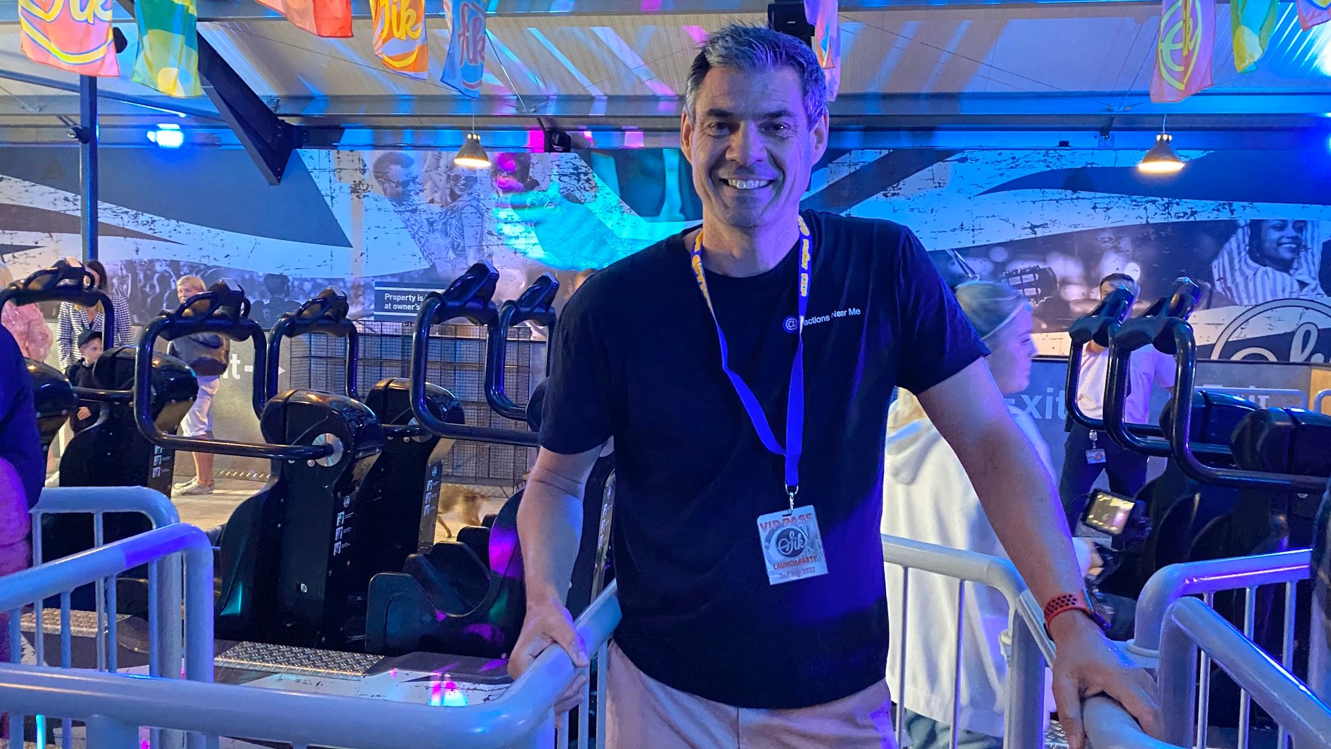 Dan from Attractions Near Me at the Sik Opening Event at Flamingo Land Resort