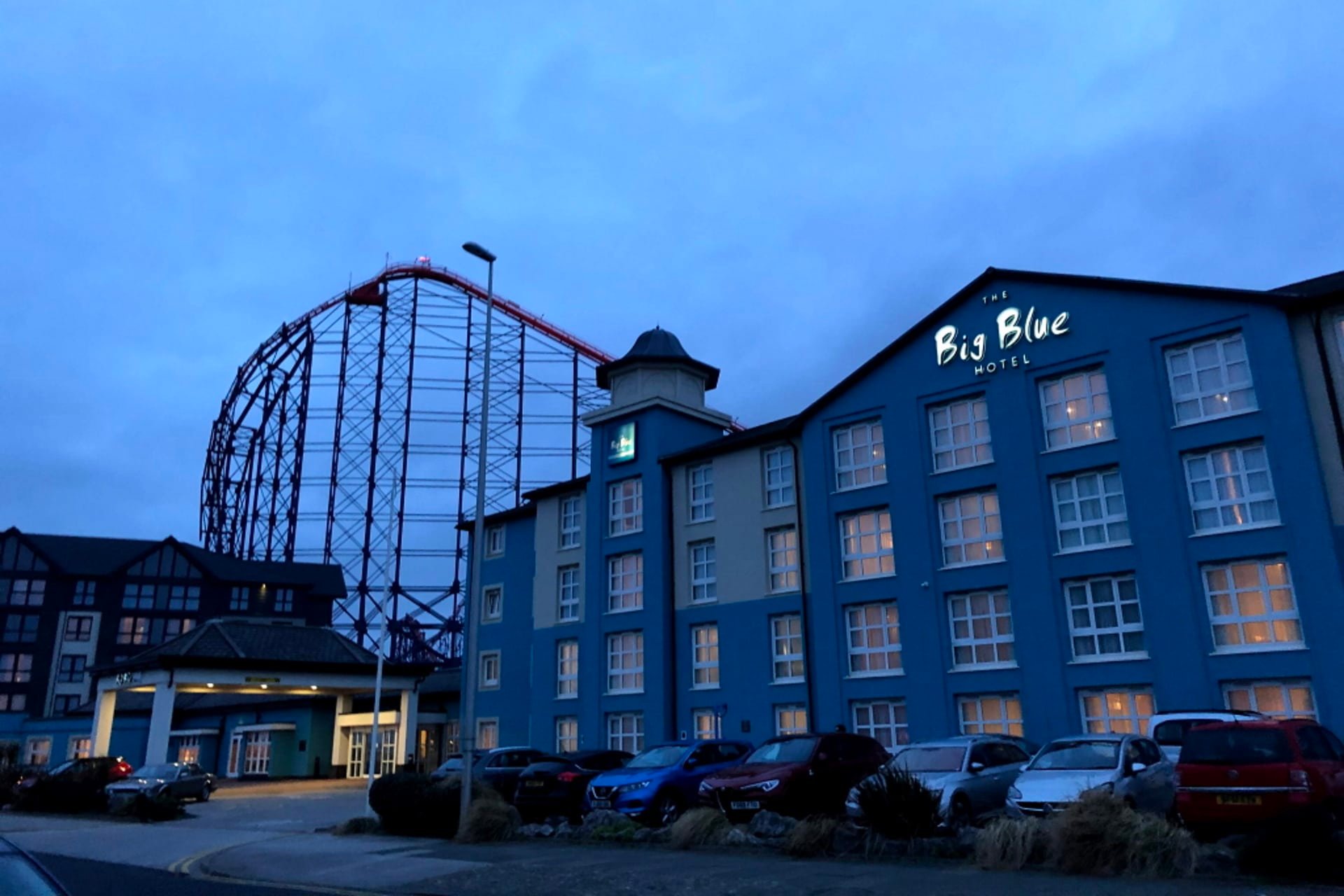 Blackpool Pleasure Beach - Big Blue and Boulevard Hotel