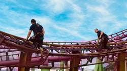 Engineers Inspecting Rhombus Rocket at Fantasy Island