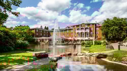 Alton Towers Resort Hotel Exterior with Fountain