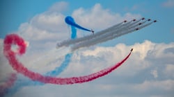 Red Arrows Display at UK Air Shows