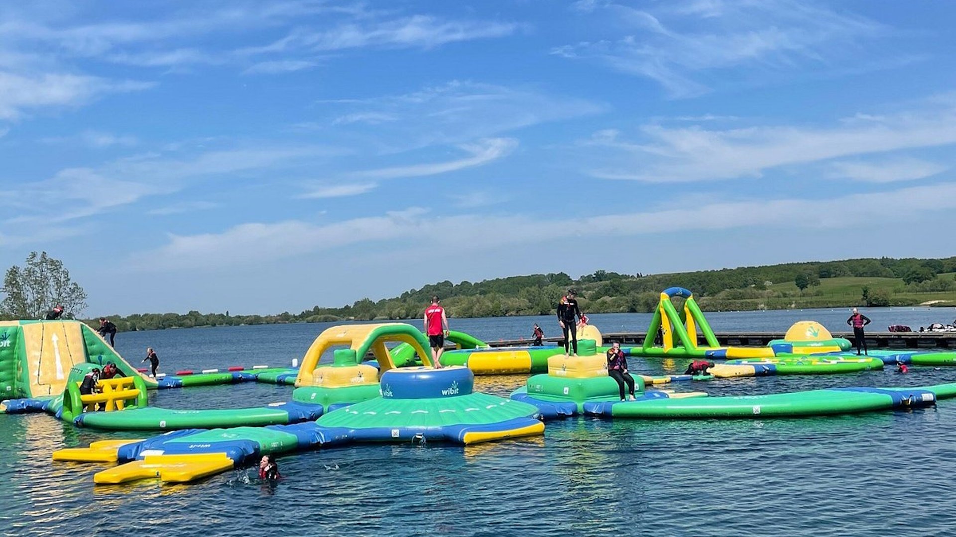 Cliff Lakes Aqua Park - Aqualand Green Inflatable Course
