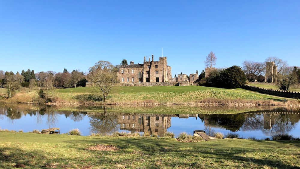 Ripley Castle - Reflecting on the lake wide