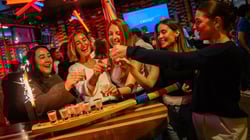 Sixes Social Cricket - Girls Drinking