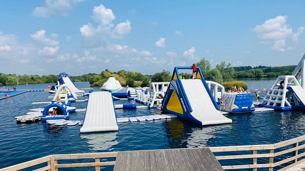 Cliff Lakes Aqua Park - Aqualand White Inflatable Course