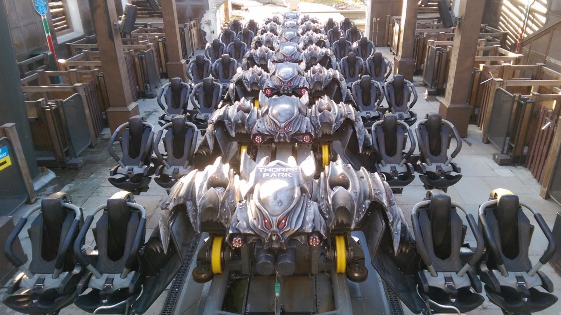 Vest restraints on The Swarm at Thorpe Park