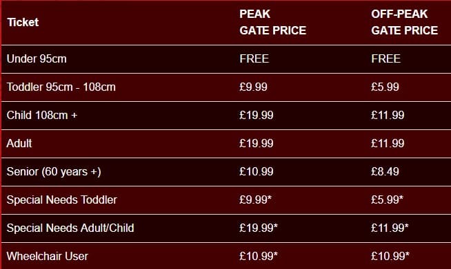 Twinlakes 2018 Ticket Prices