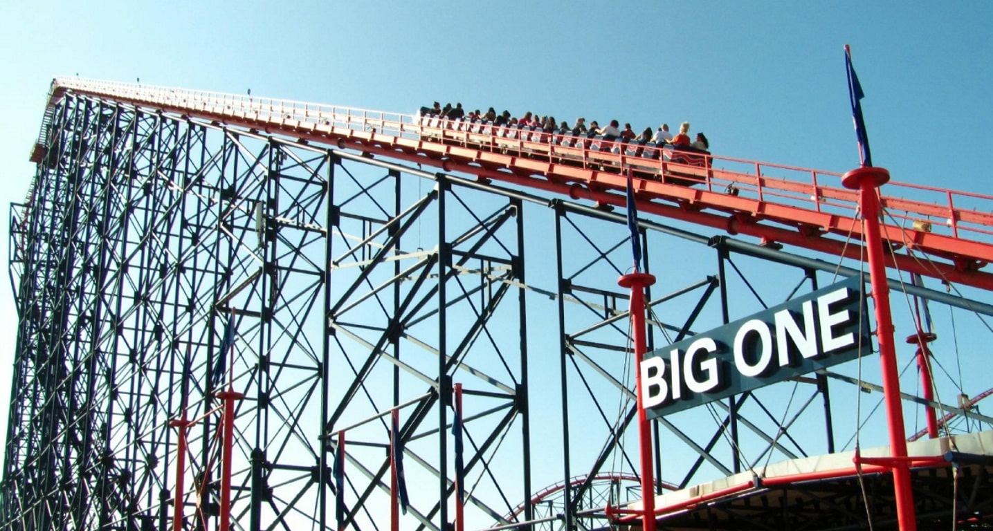 Blackpool Pleasure Beach - The Big One Lift Hill