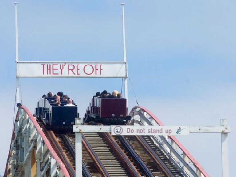 Blackpool Pleasure Beach Grand National Racing Roller Coaster 768x576