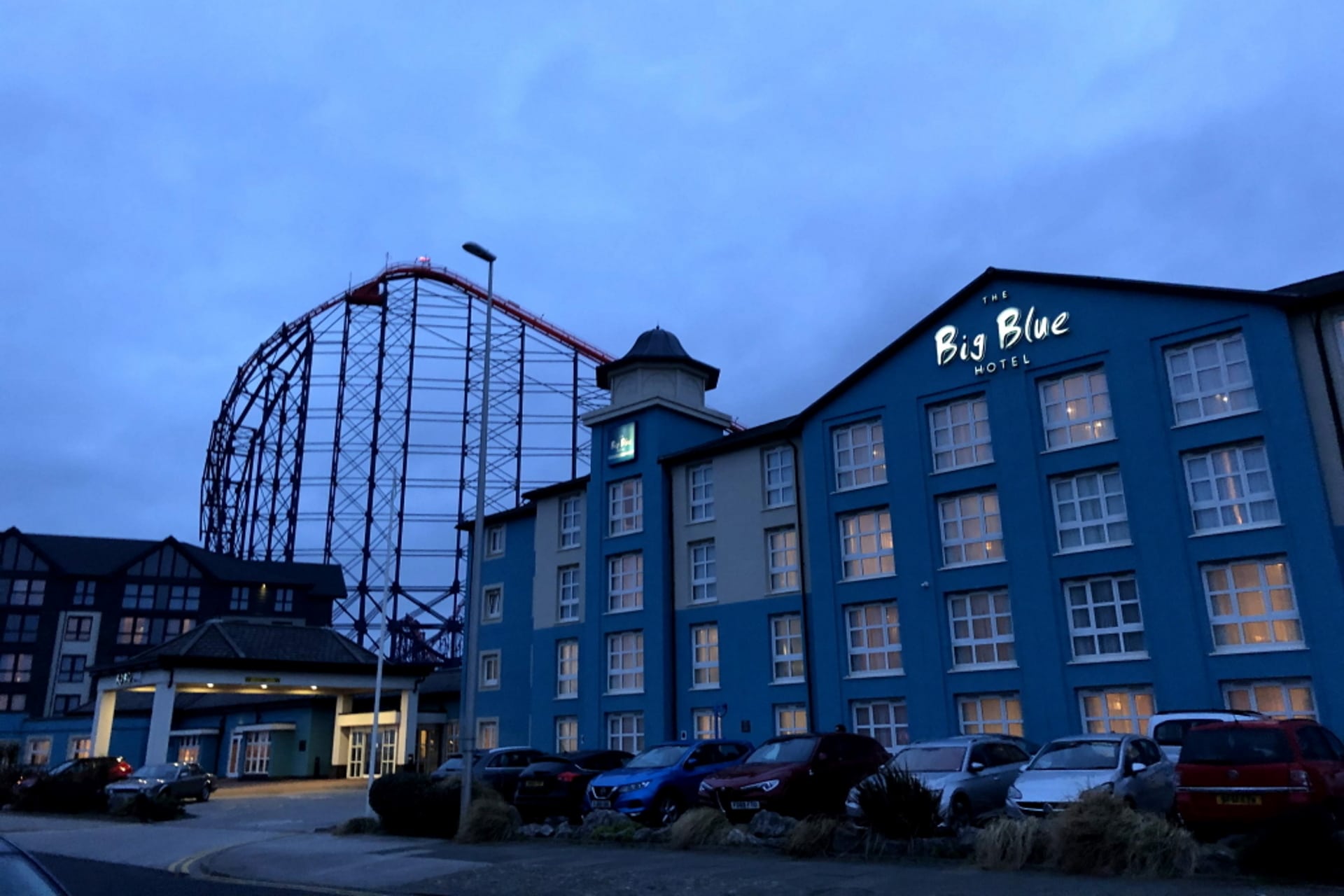 Blackpool Pleasure Beach - Big Blue and Boulevard Hotel