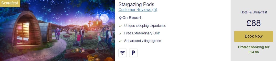 Alton Towers Resort - Stargazing Pod