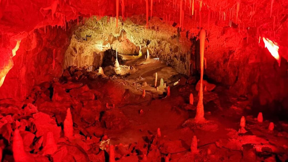 Stump Cross Caverns Illuminated Stalactites and Stalagmites