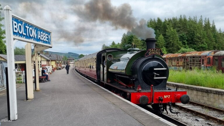 Embsay & Bolton Abbey Steam Railway - Steam Train at Bolton Abbey Station