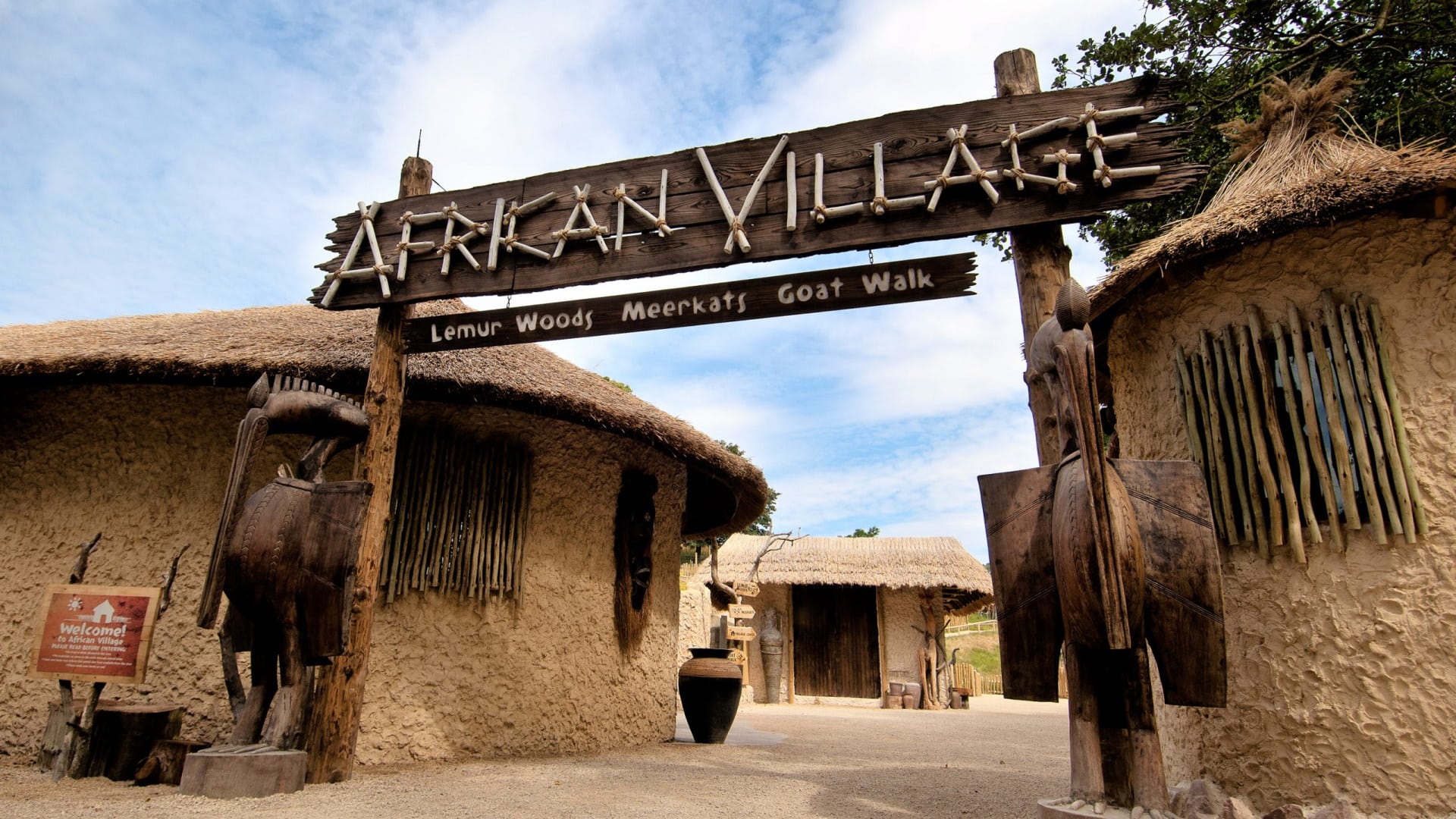 West Midlands Safari Park - Entrance to African Village