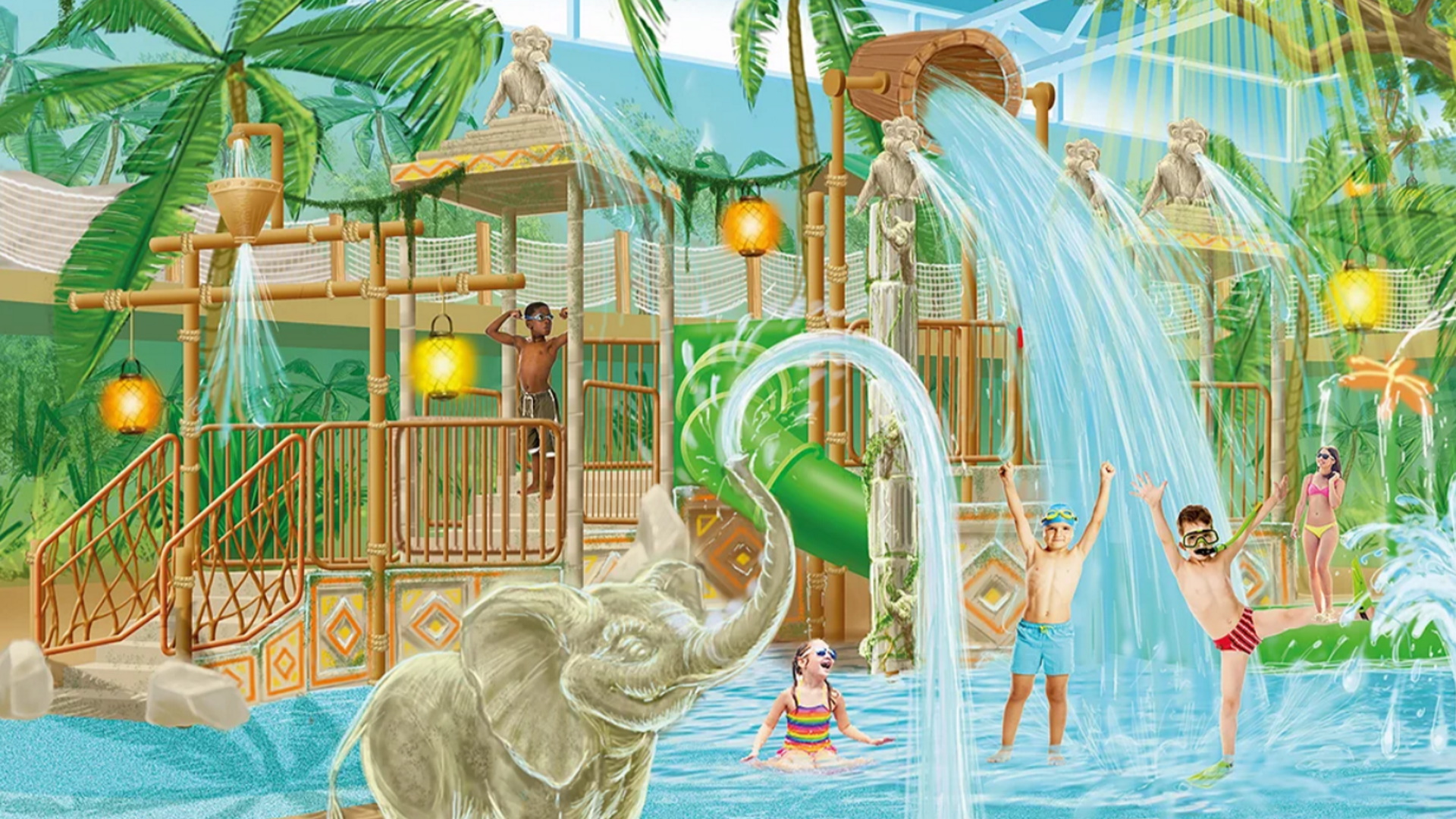 Chessington World of Adventures Resort - Waterpark Proposal Splash Zone Artists Impression