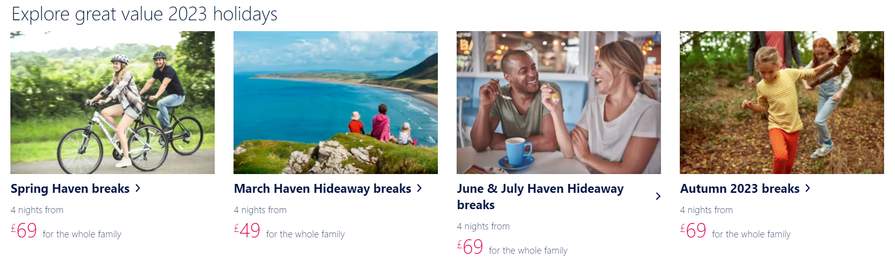 Haven Holidays - 2023 Offers