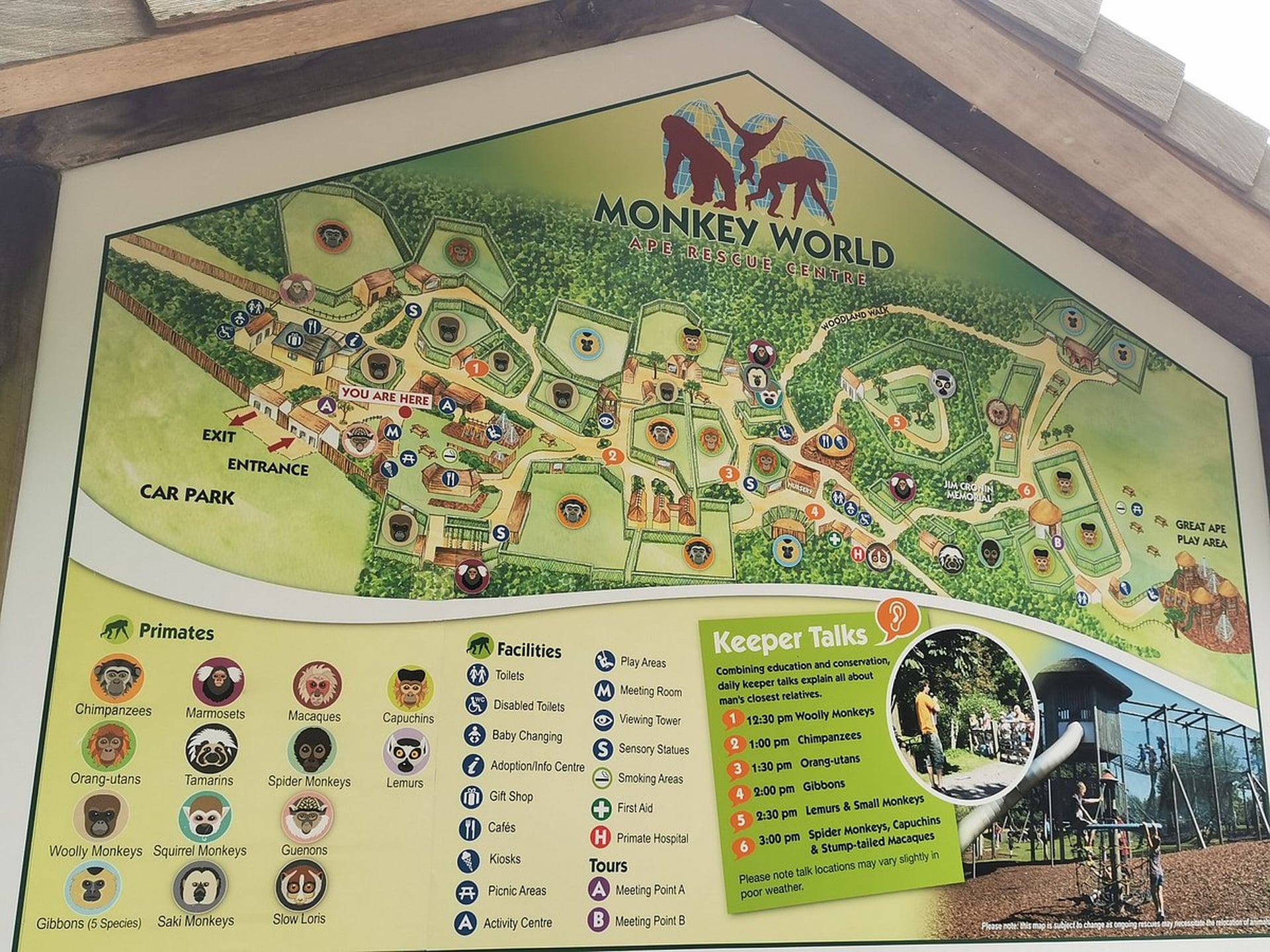 Monkey World - Attraction Map