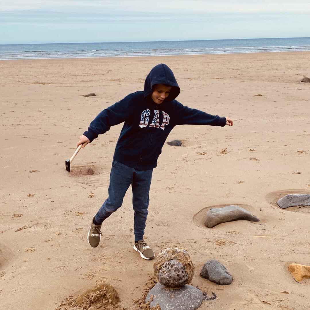 Fossil Hunting on Saltburn Beach