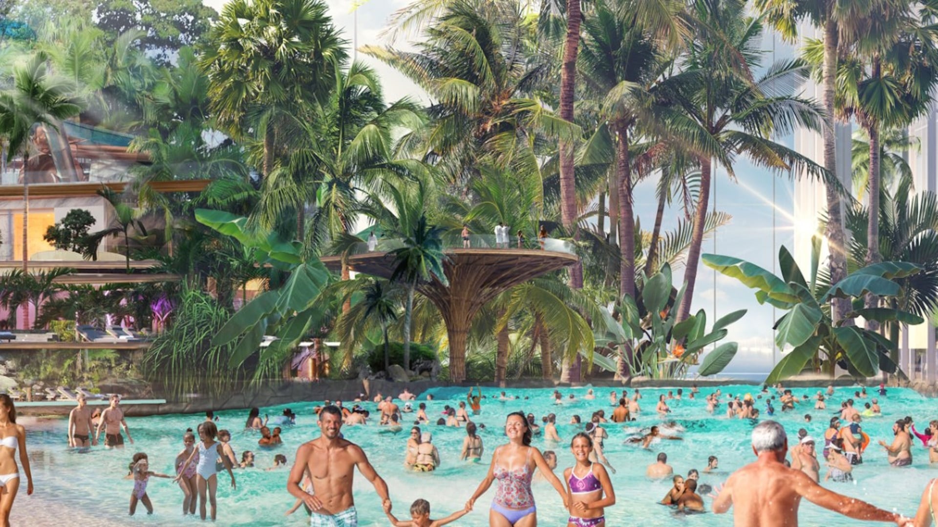 Therme Waterpark Manchester Swimming Pool