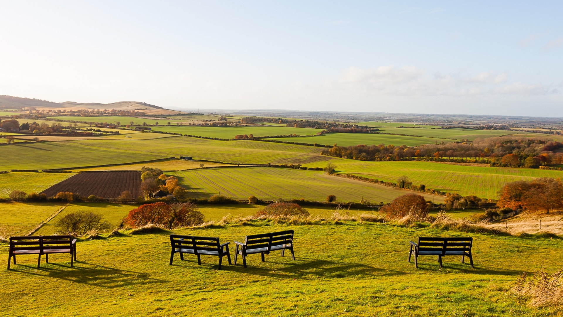 ZSL Whipsnade Zoo - View from Whipsnade Zoo over the north downs towards Ivinghoe Beacon.