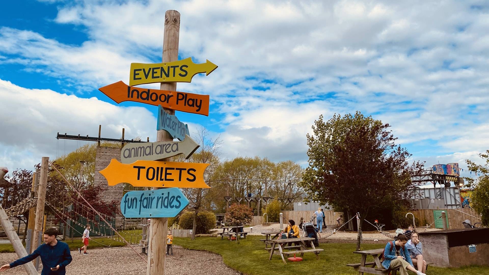 The Web Adventure Park - Directions Sign