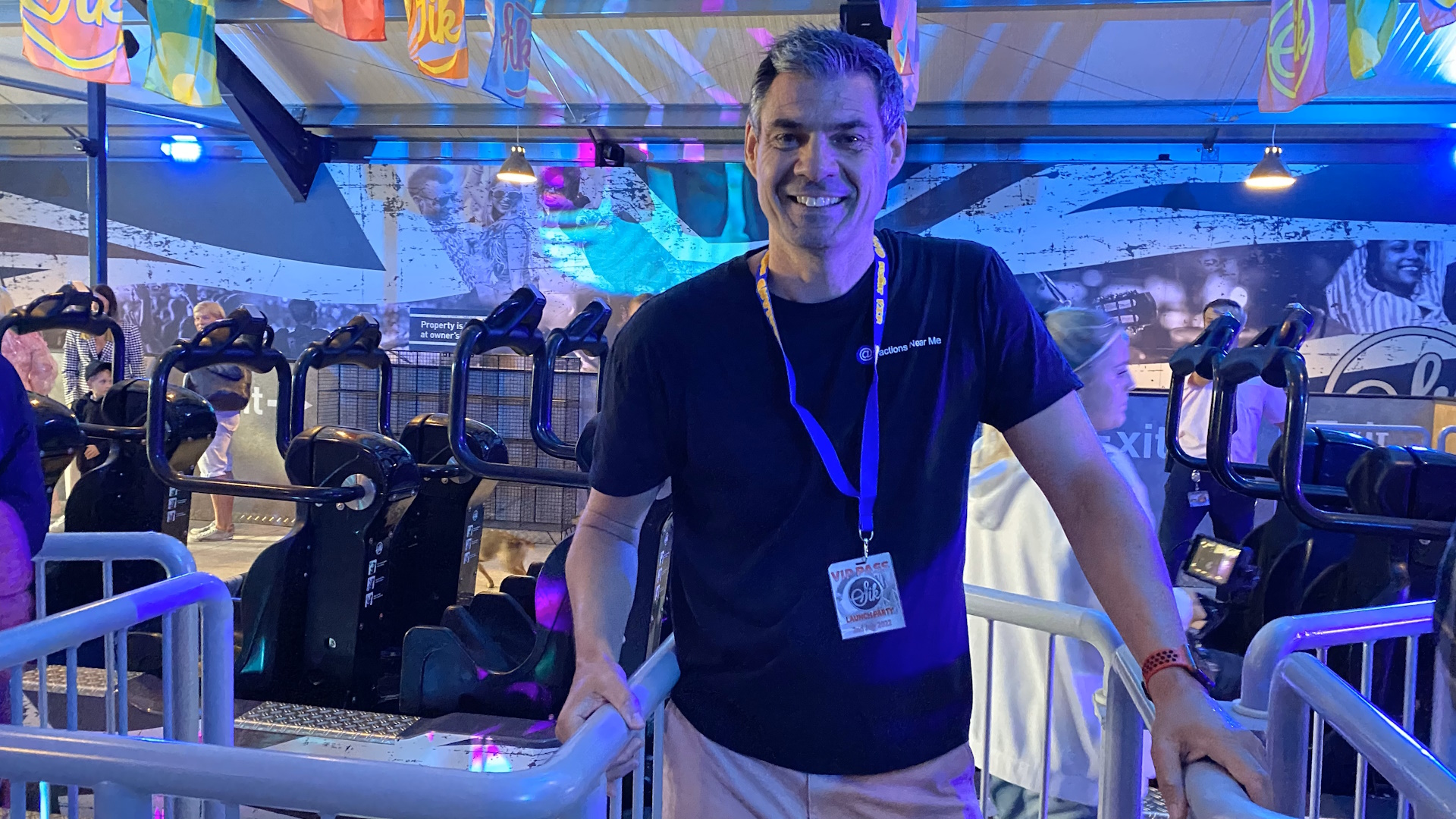 Dan from Attractions Near Me at the Sik Opening Event at Flamingo Land Resort