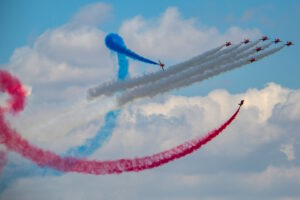 Red Arrows Display at UK Air Shows