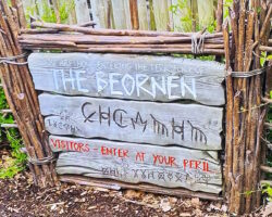 Alton Towers Secrets Alton Towers - Wicker Man Writing at Ride Entrance