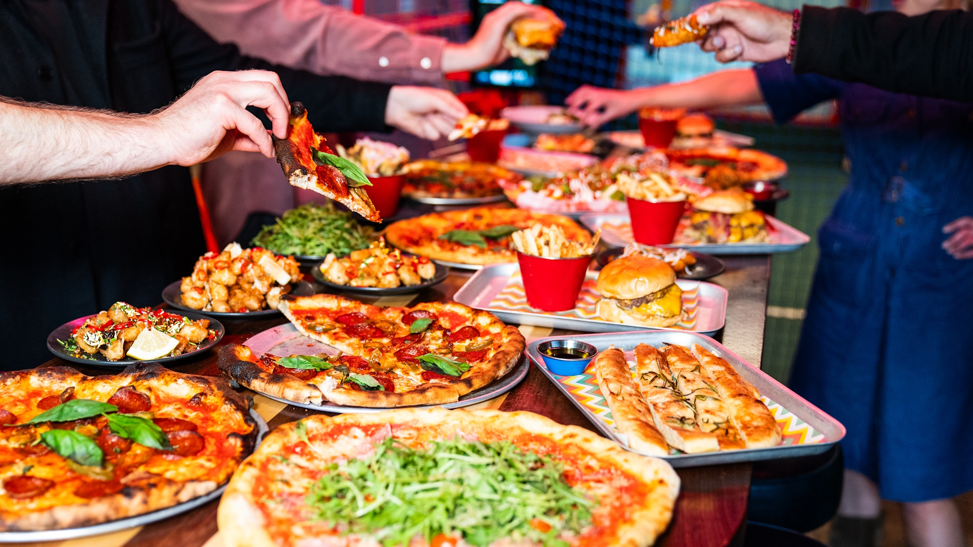 Sixes Social Cricket - Enjoying Party Platter