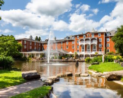 Alton Towers Resort Hotel Exterior with Fountain