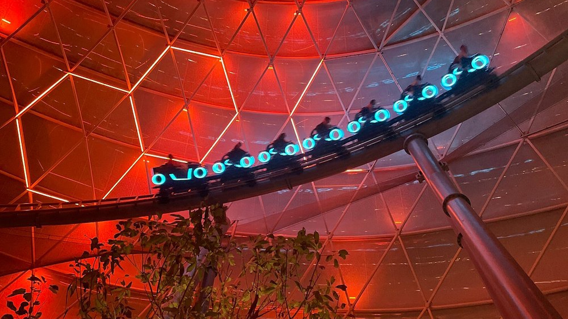 Magic Kingdom - Tron Lightcycle Run red background