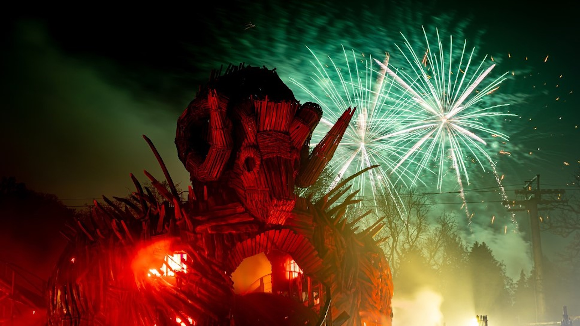Alton Towers Fireworks and Wicker Man
