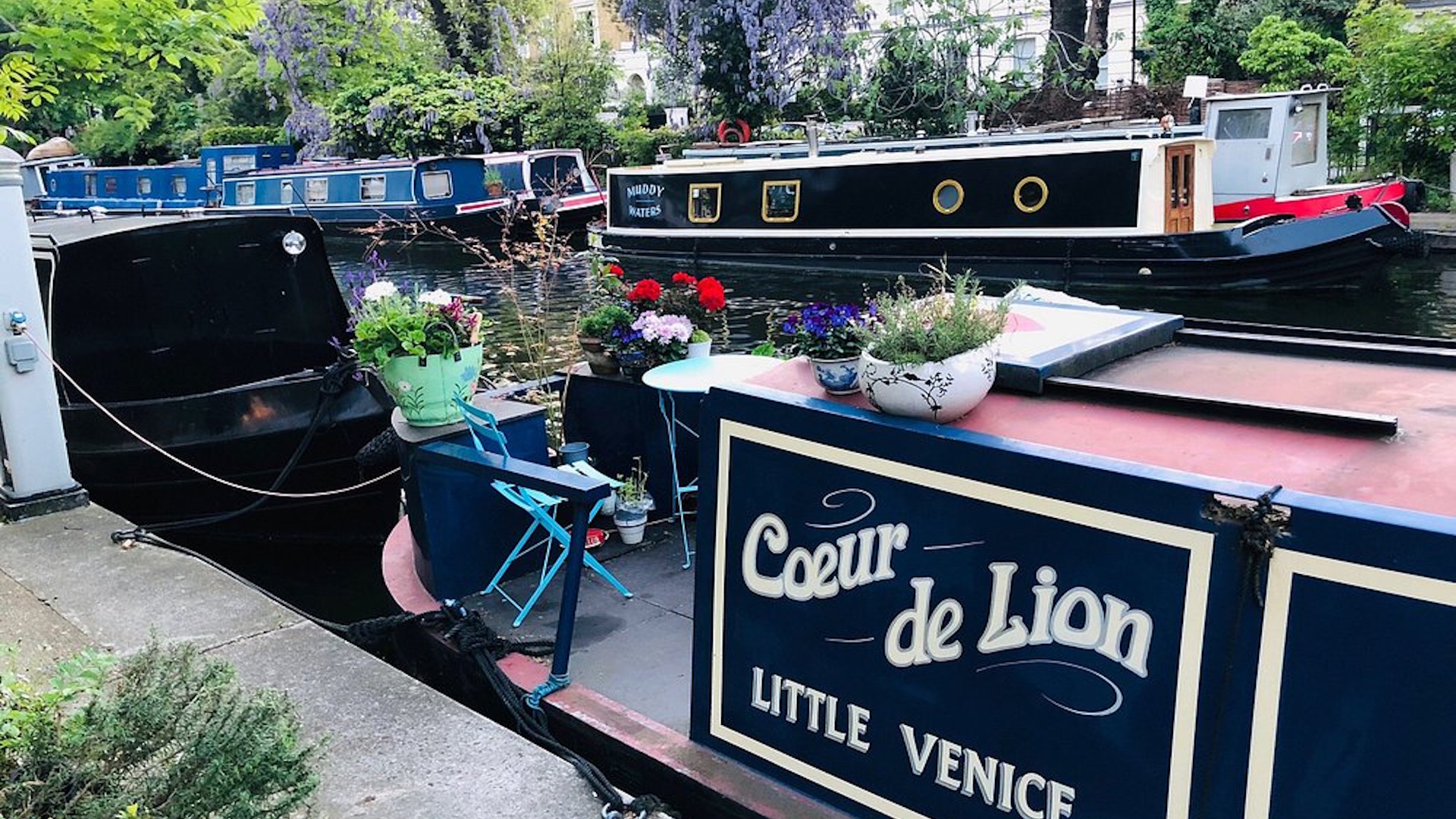 Colourful Canal Boats in Little Venice