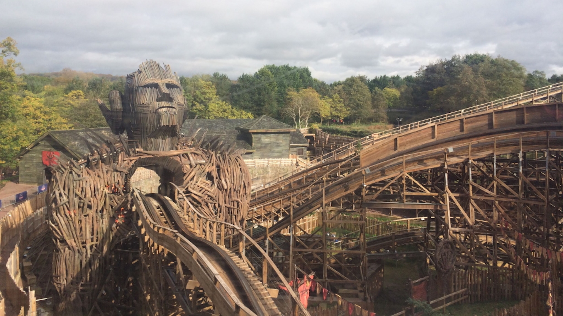 Alton Towers - Wicker Man from above