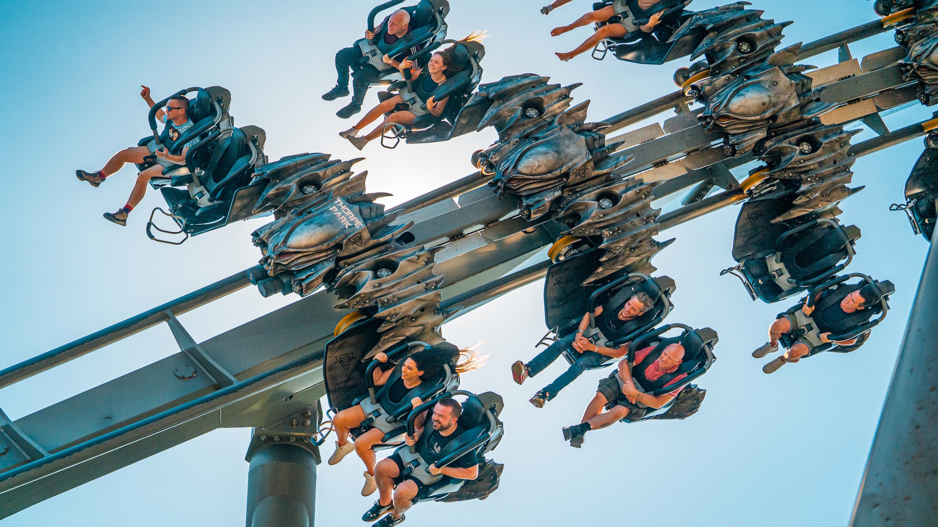 Enjoy a Thrilling ride on The Swarm at Thorpe Park Resort