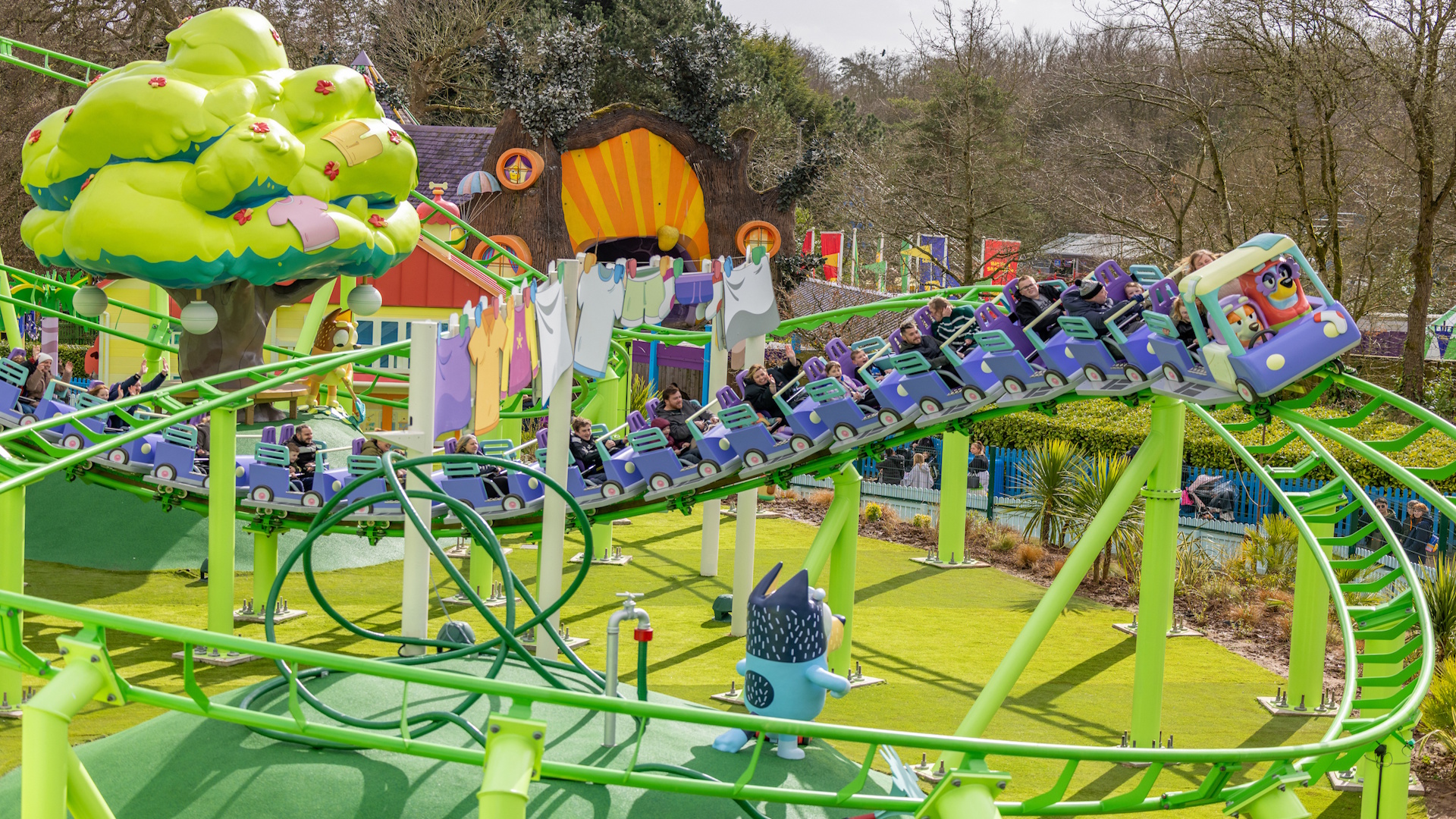 Bluey the Ride Here Come the Grannies! Family Friendly Rollercoaster